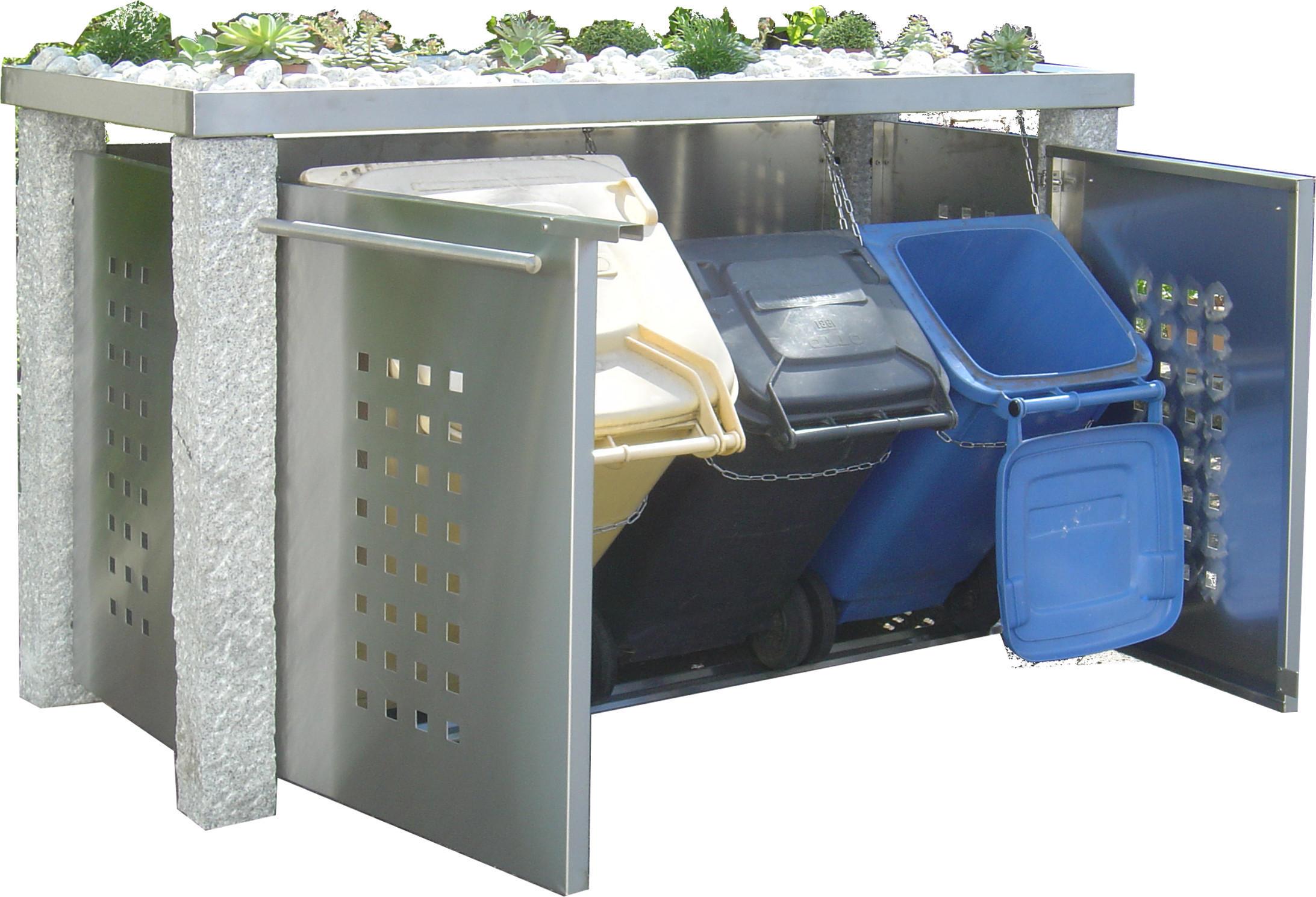 Option: gespitzte Pfosten für Mülltonnenbox SW oder SD